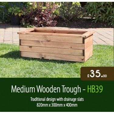 Medium Wooden Trough HB39